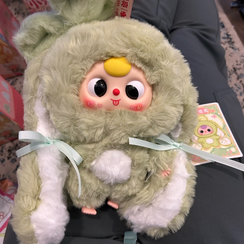 ❌ sold ❌ Authentic Labubu Maymei x Top Toy Baby Three Bunny Plush 100%